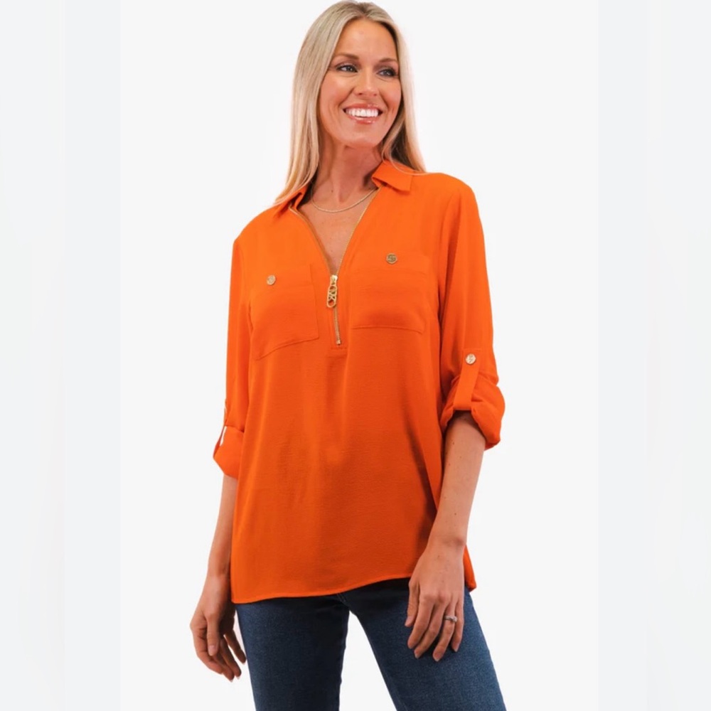 MICHAEL Michael Kors Orange Blouse